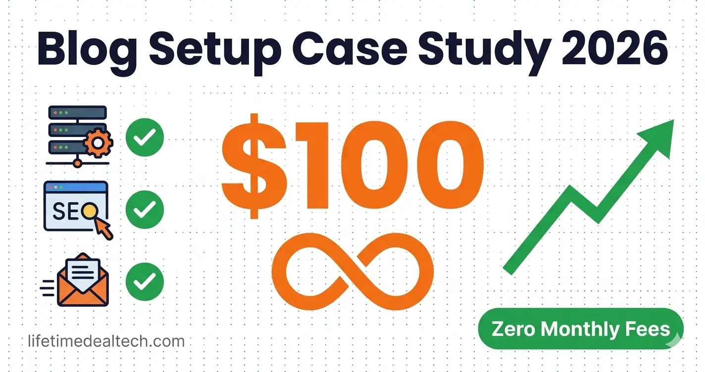 Profitable Blog With Lifetime Deals: $100 Setup Case Study 2026 - lifetimedealtech