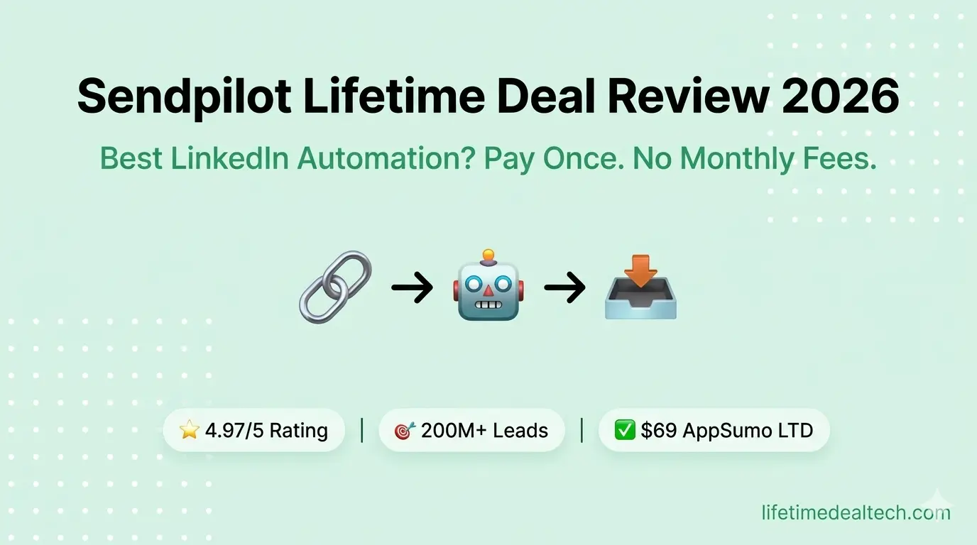 sendpilot lifetime deal review 2026 linkedin outreach automation appsumo 69 dollar icp scoring 200m lead database ai sequences